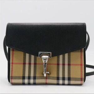 Pre-loved Burberry - Macken House Check, leather crossbody bag